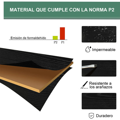 Set de 2 Mesas de Centro Juego de Mesa de Centro Redonda Buros para recamara Mesa Auxiliar para el hogar Mesa Exterior Espacio pequeño Negro 2 Piezas