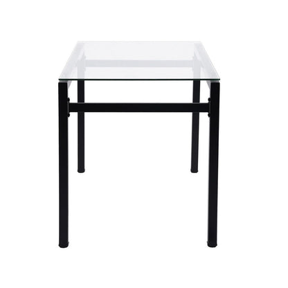 HOMEMAKE FURNITURE Mesa de Comedor 2-4 Personas Tablero de Vidrio Templado Estilo Moderno Apta para Comedor Cocina Se Puede Usar como Escritorio - HOMEMAKE