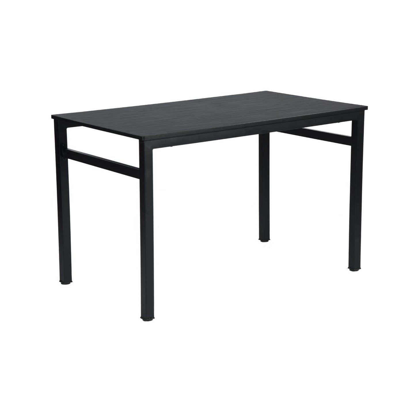 HOMEMAKE FURNITURE Mesa de Comedor Negra 4-6 Personas Pies de Metal de Tubo de Hierro Estilo Moderno Apta para Comedor Cocina Se Puede Usar como Escritorio Todo Negro - HOMEMAKE