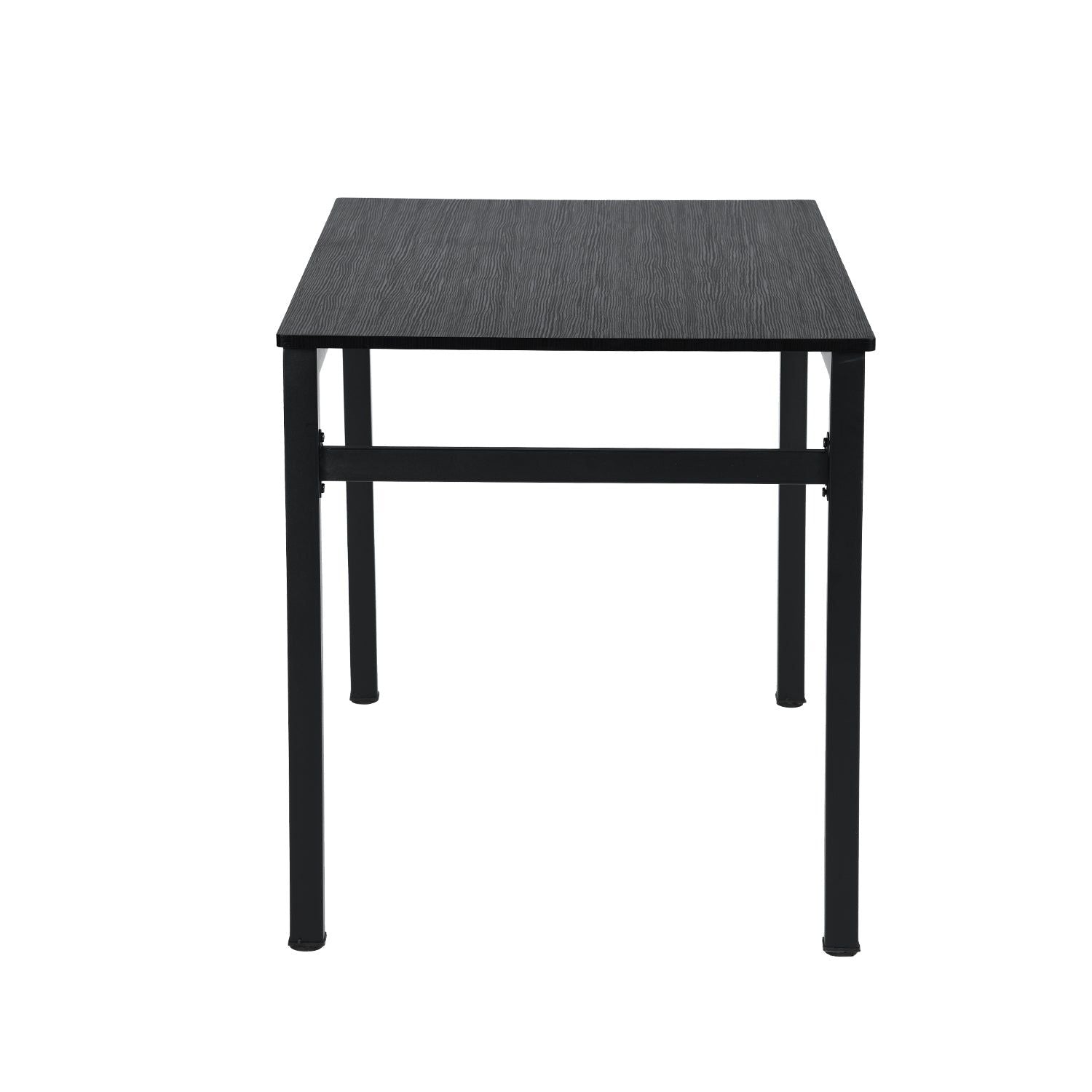 HOMEMAKE FURNITURE Mesa de Comedor Negra 4-6 Personas Pies de Metal de Tubo de Hierro Estilo Moderno Apta para Comedor Cocina Se Puede Usar como Escritorio Todo Negro - HOMEMAKE