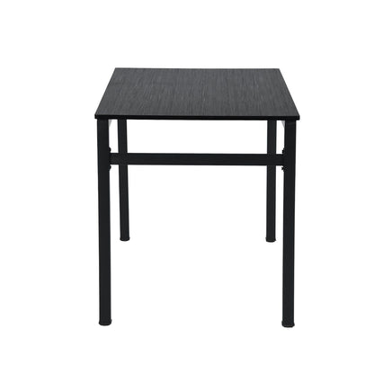 HOMEMAKE FURNITURE Mesa de Comedor Negra 4-6 Personas Pies de Metal de Tubo de Hierro Estilo Moderno Apta para Comedor Cocina Se Puede Usar como Escritorio Todo Negro - HOMEMAKE