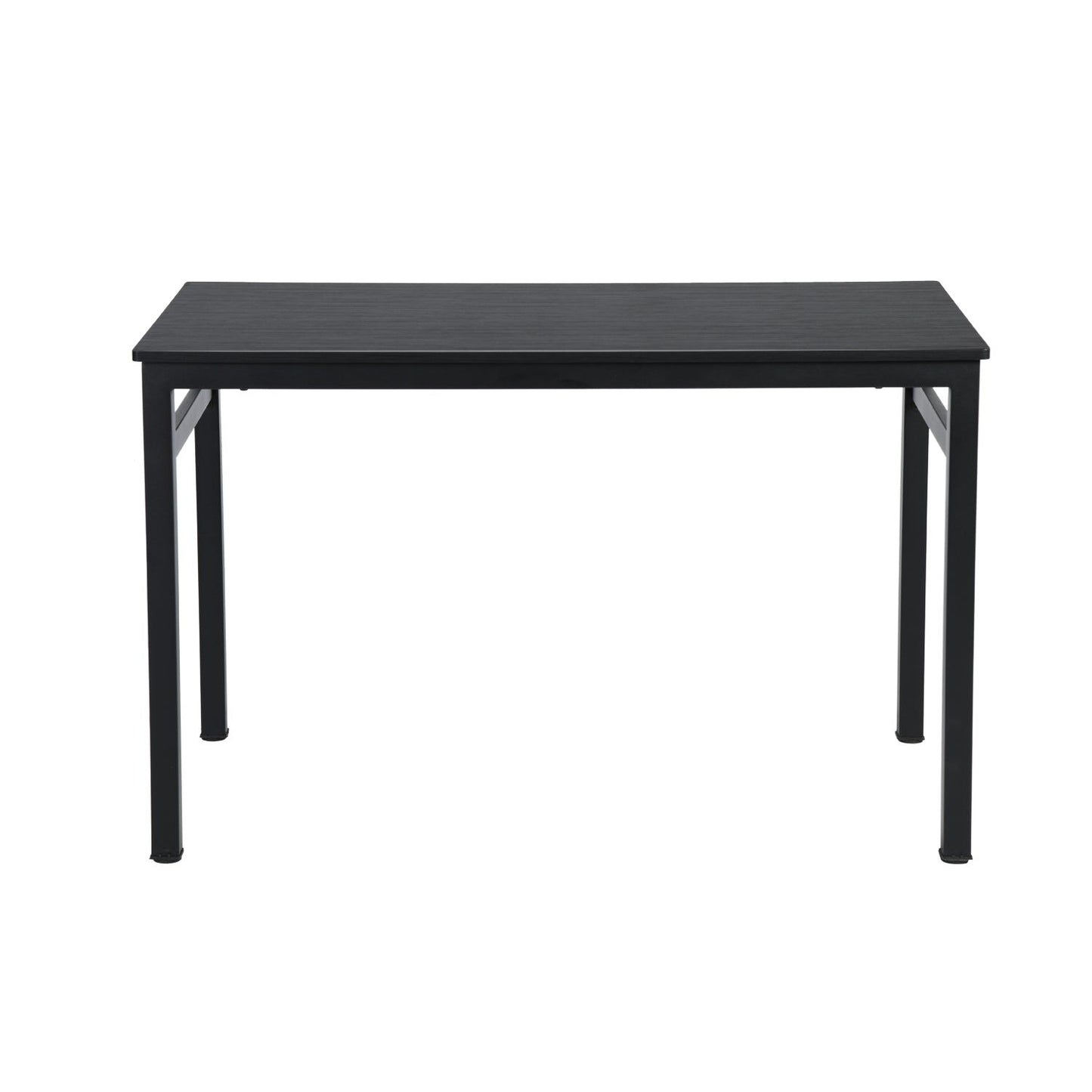 HOMEMAKE FURNITURE Mesa de Comedor Negra 4-6 Personas Pies de Metal de Tubo de Hierro Estilo Moderno Apta para Comedor Cocina Se Puede Usar como Escritorio Todo Negro - HOMEMAKE