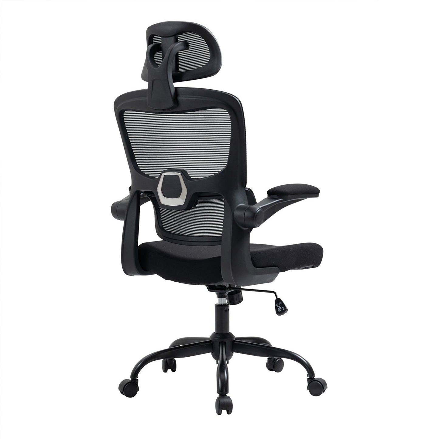 HOMEMAKE FURNITURE Silla Oficina ergonómica de Respaldo Alto con Soporte Lumbar Ajustable Altura reclinable descansabrazos Ajustables Silla Gamer sillas para Escritorio Silla ergonomica Negro - HOMEMAKE