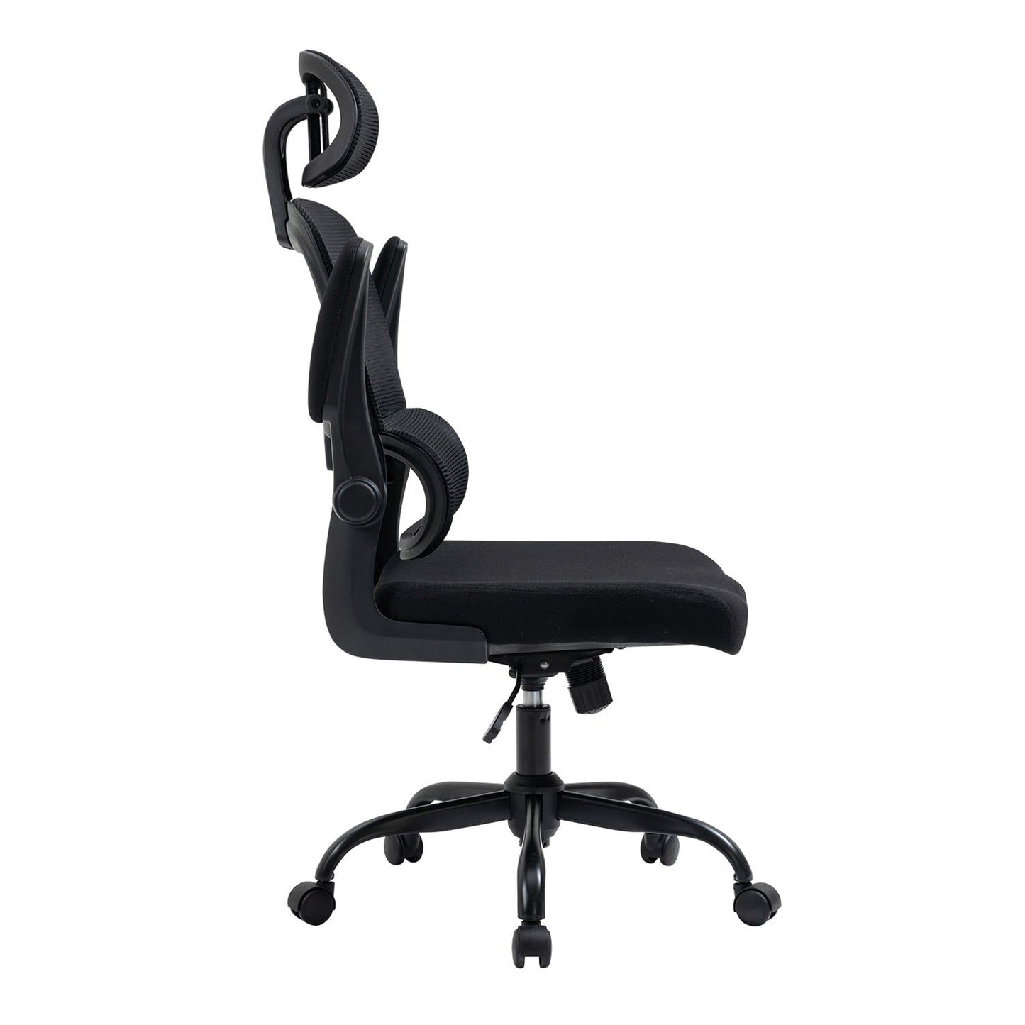 HOMEMAKE FURNITURE Silla Oficina ergonómica de Respaldo Alto con Soporte Lumbar Ajustable Altura reclinable descansabrazos Ajustables Silla Gamer sillas para Escritorio Silla ergonomica Negro - HOMEMAKE