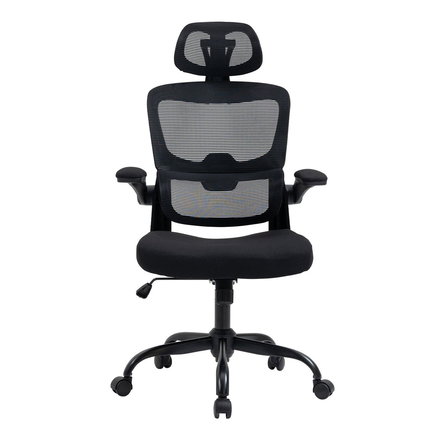 HOMEMAKE FURNITURE Silla Oficina ergonómica de Respaldo Alto con Soporte Lumbar Ajustable Altura reclinable descansabrazos Ajustables Silla Gamer sillas para Escritorio Silla ergonomica Negro - HOMEMAKE