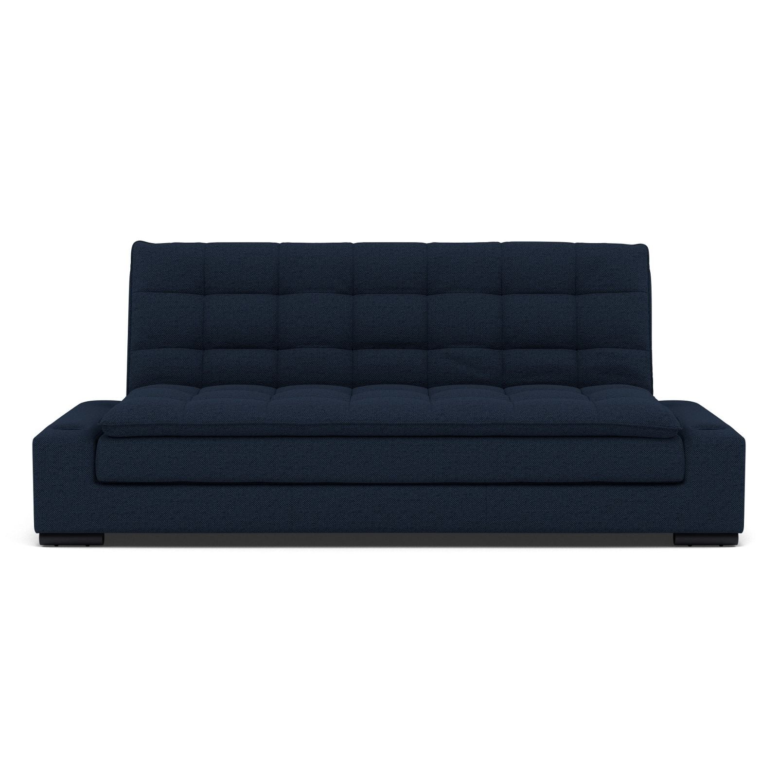 HOMEMAKE FURNITURE Sofá Cama Matrimonial Multifunción cojín de Respaldo Reversible Sofa de Sala, Sofá Cama Convertible, 2 Portavasos (Azul) - HOMEMAKE