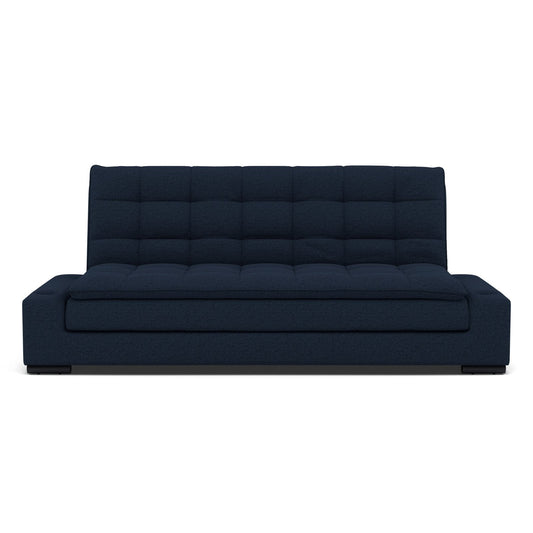 HOMEMAKE FURNITURE Sofá Cama Matrimonial Multifunción cojín de Respaldo Reversible Sofa de Sala, Sofá Cama Convertible, 2 Portavasos (Azul) - HOMEMAKE