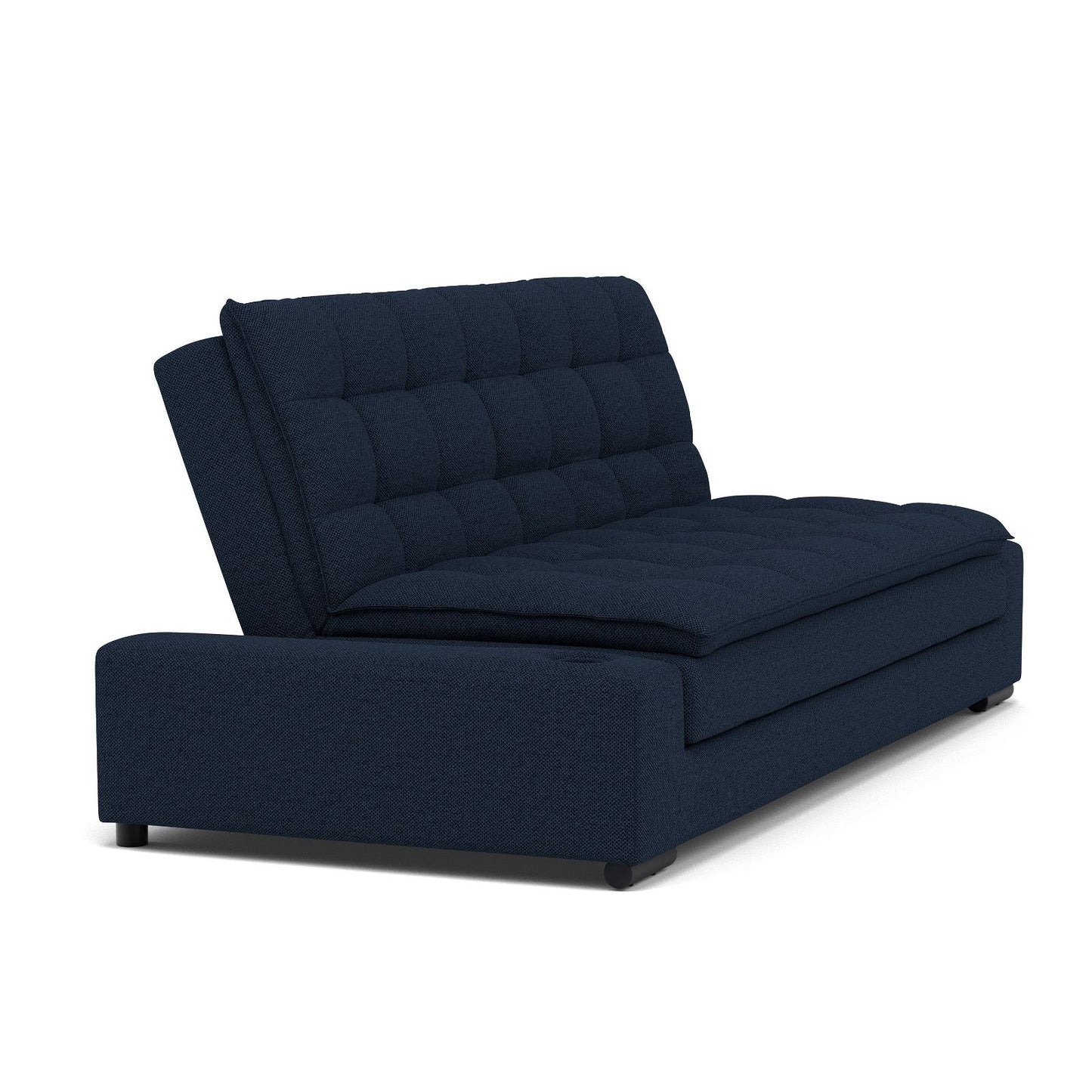 HOMEMAKE FURNITURE Sofá Cama Matrimonial Multifunción cojín de Respaldo Reversible Sofa de Sala, Sofá Cama Convertible, 2 Portavasos (Azul) - HOMEMAKE