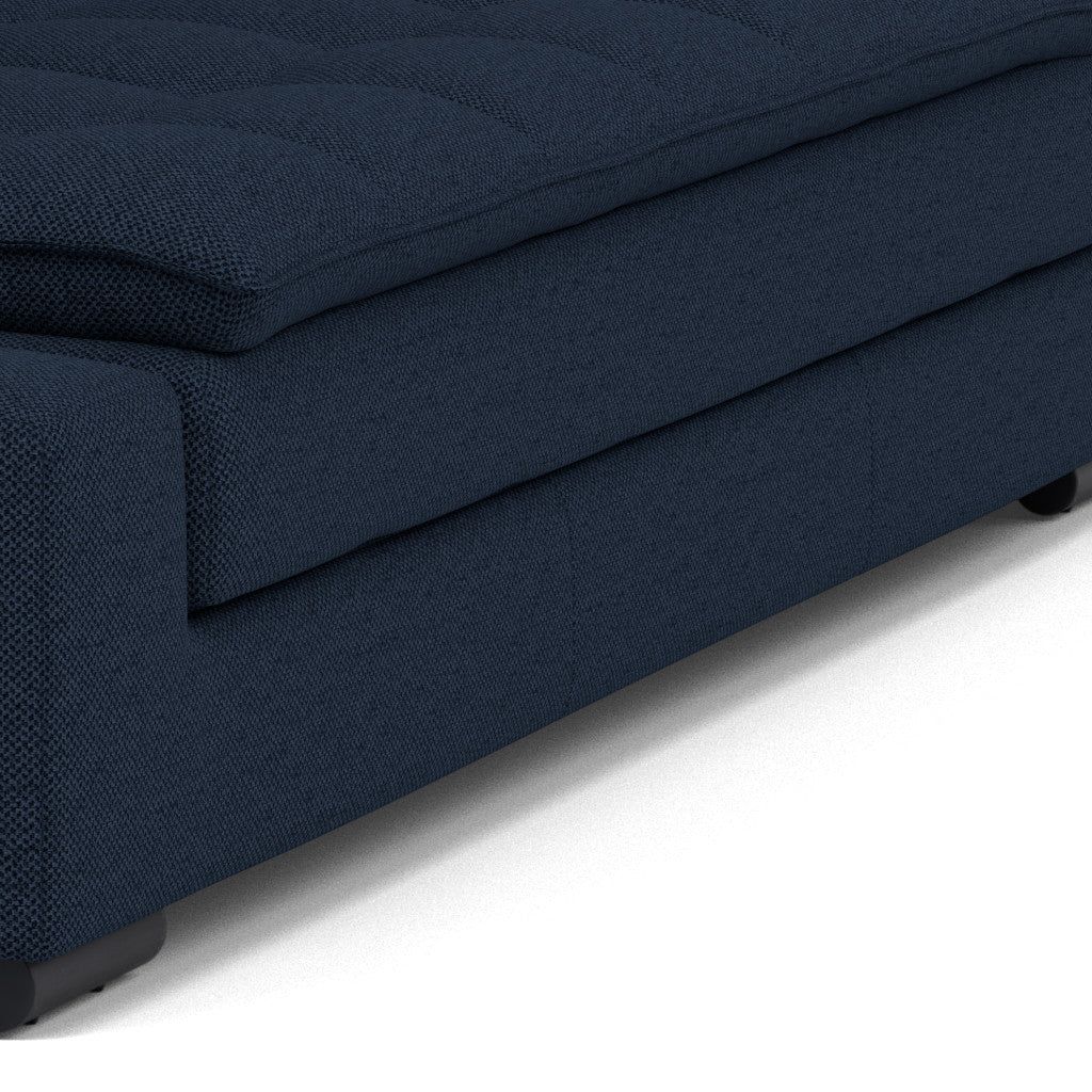 HOMEMAKE FURNITURE Sofá Cama Matrimonial Multifunción cojín de Respaldo Reversible Sofa de Sala, Sofá Cama Convertible, 2 Portavasos (Azul) - HOMEMAKE