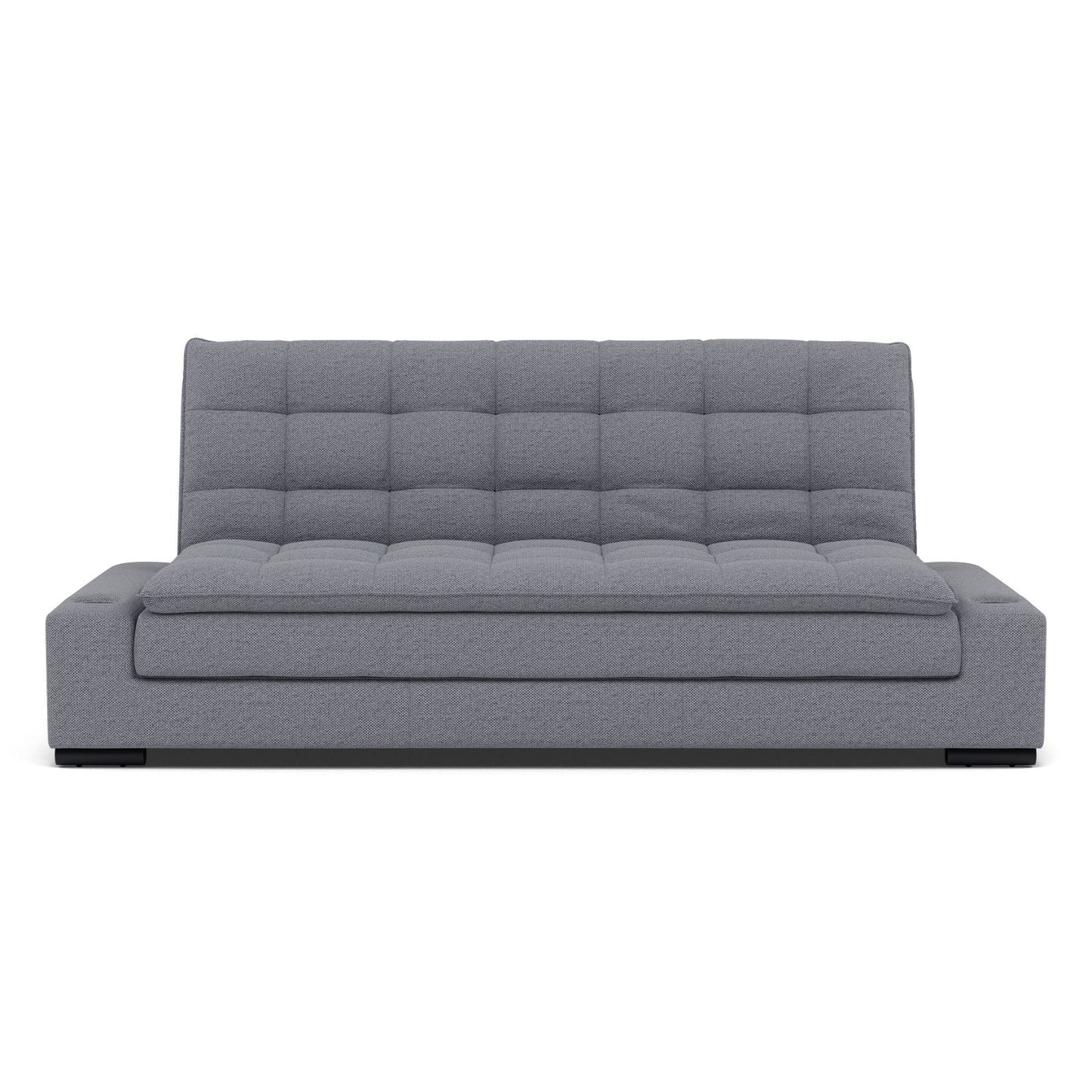 HOMEMAKE FURNITURE Sofá Cama Matrimonial Multifunción cojín de Respaldo Reversible Sofa de Sala, Sofá Cama Convertible, 2 Portavasos (Gris) - HOMEMAKE