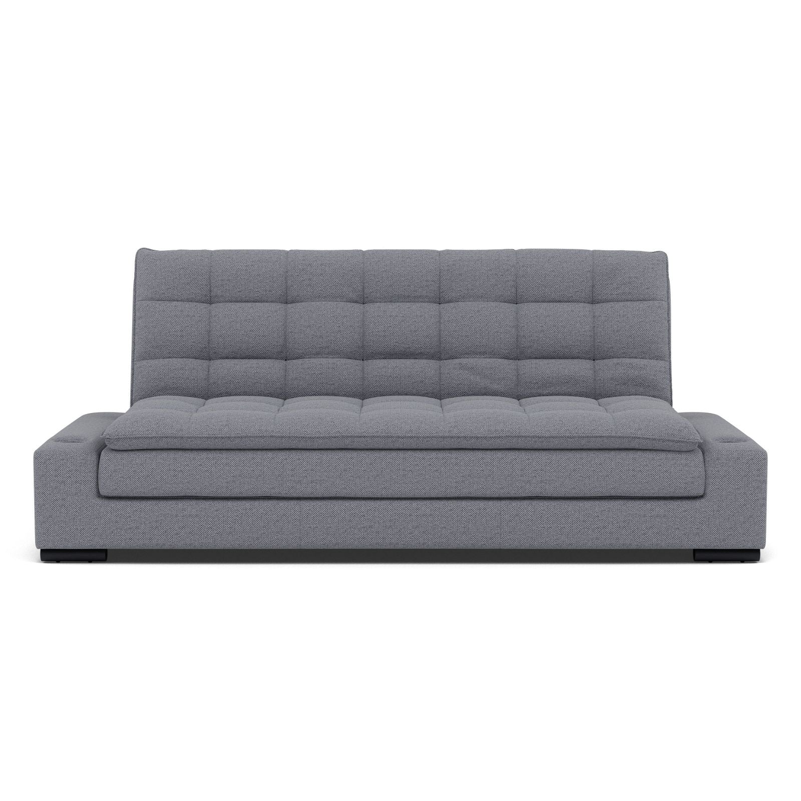 HOMEMAKE FURNITURE Sofá Cama Matrimonial Multifunción cojín de Respaldo Reversible Sofa de Sala, Sofá Cama Convertible, 2 Portavasos (Gris) - HOMEMAKE