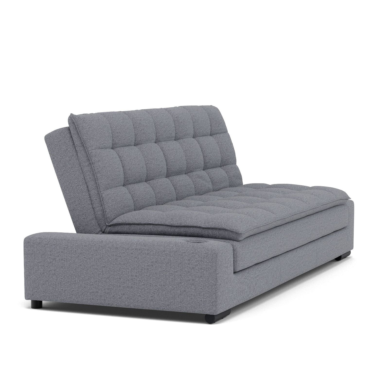 HOMEMAKE FURNITURE Sofá Cama Matrimonial Multifunción cojín de Respaldo Reversible Sofa de Sala, Sofá Cama Convertible, 2 Portavasos (Gris) - HOMEMAKE