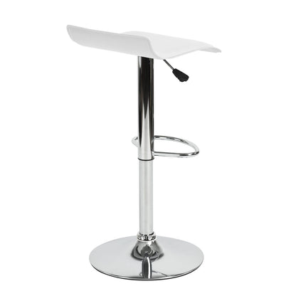 HOMEMAKE FURNITURE Taburete de Bar de Diseño Moderno Ajustable Giratorio de 360° con Cojín de Asiento Aerodinámico para Cocina Bar Sala de Estar Juego de 2 Blanco - HOMEMAKE