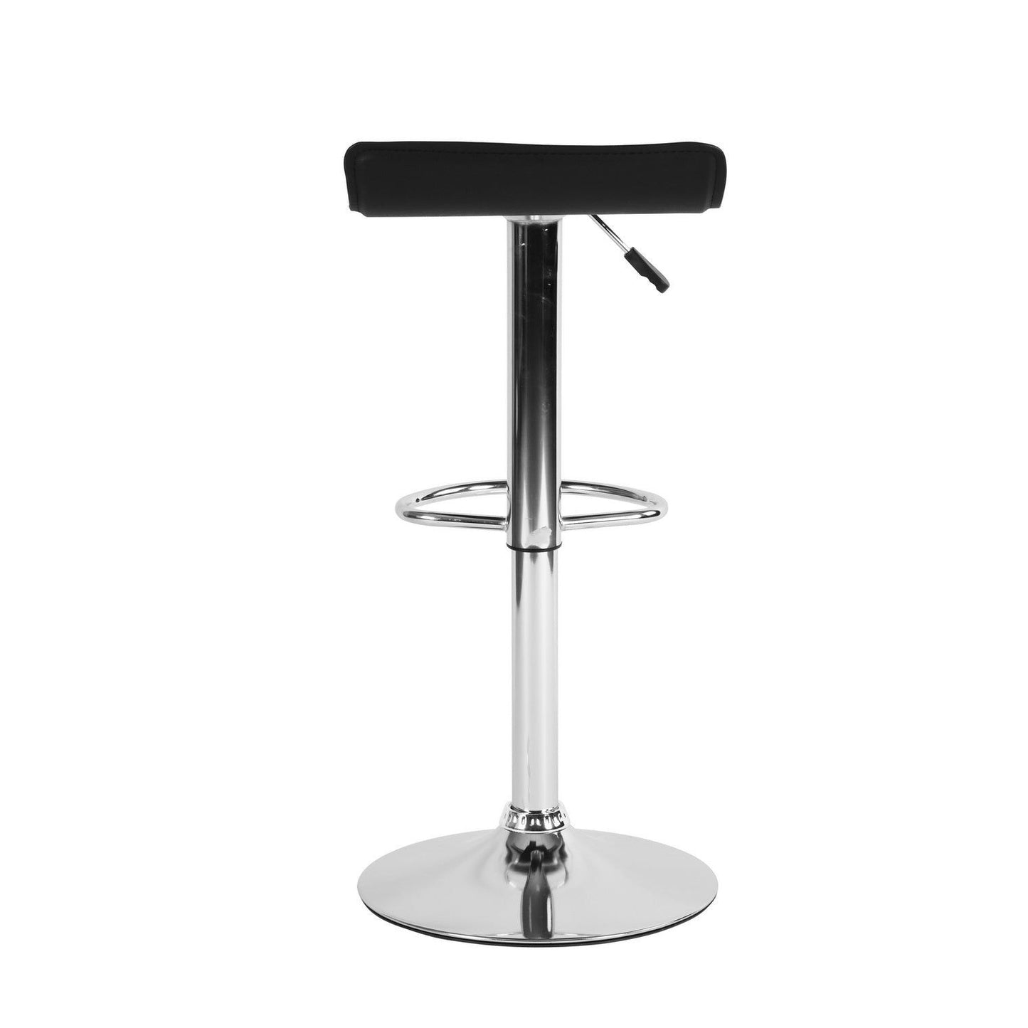 HOMEMAKE FURNITURE Taburete de Bar de Diseño Moderno Ajustable Giratorio de 360° con Cojín de Asiento Aerodinámico para Cocina Bar Sala de Estar Juego de 2 Negro - HOMEMAKE