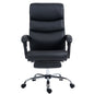 Silla de Oficina Ejecutiva Ergonómica Piel Sintética Giratoria 360 Grados Altura Ajustable Reclinable Adecuado Oficinas Salas de Estudio, Negro