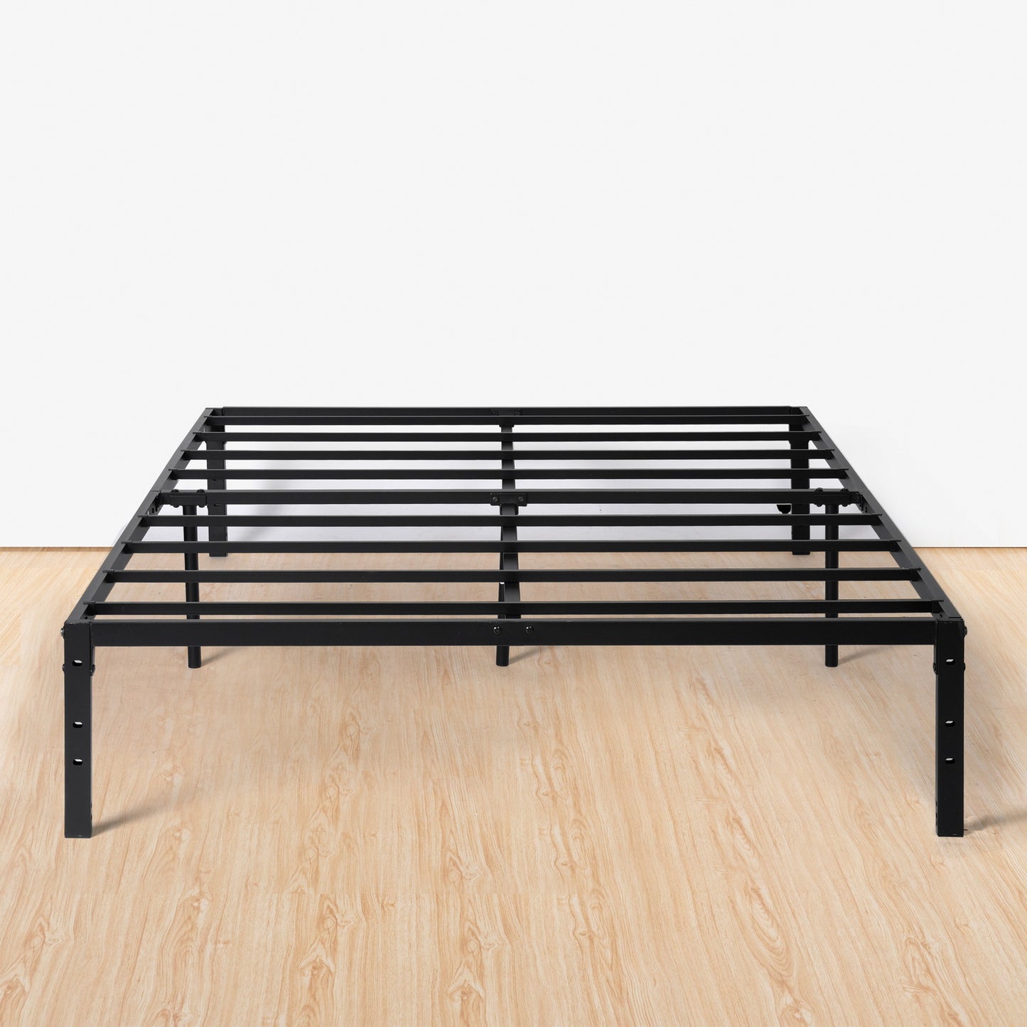 HOMEMAKE FURNITURE Cama de Matrimonio Fácil Montaje Somier de Metal Somier de Metal Sin Cabecero Somier Antideslizante 190 X 140 cm