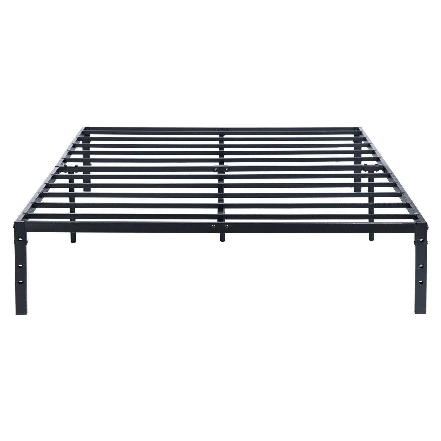 HOMEMAKE FURNITURE Marco de Cama de Metal, Queen, Base Negra, Sin Necesidad de Somier, con Almacenamiento Debajo, Fácil Montaje, 207 x 152cm, Negro