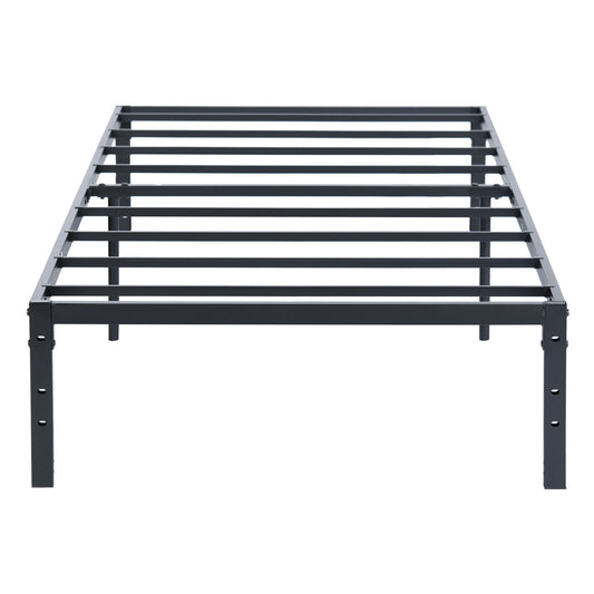 Estructura de Cama Individual de Metal sin Colchón Negro 194x98 cm