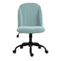 Cómoda Silla de Oficina Silla de Secretaria Cojín Suave Respaldo Medio Rotación Ajustable Adecuada para Sala de Estar Tocador Dormitorio Estudio, Verde Menta