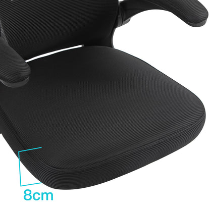 HOMEMAKE FURNITURE Silla de Oficina Ergonómica Giratoria Regulable con Reposabrazos Reposacabezas y Soporte Lumbar Apta para Oficinas y Salas de Estudio, Blanco