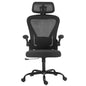 Silla de Oficina Ergonómica Giratoria Regulable con Reposabrazos Reposacabezas y Soporte Lumbar Apta para Oficinas y Salas de Estudio, Blanco