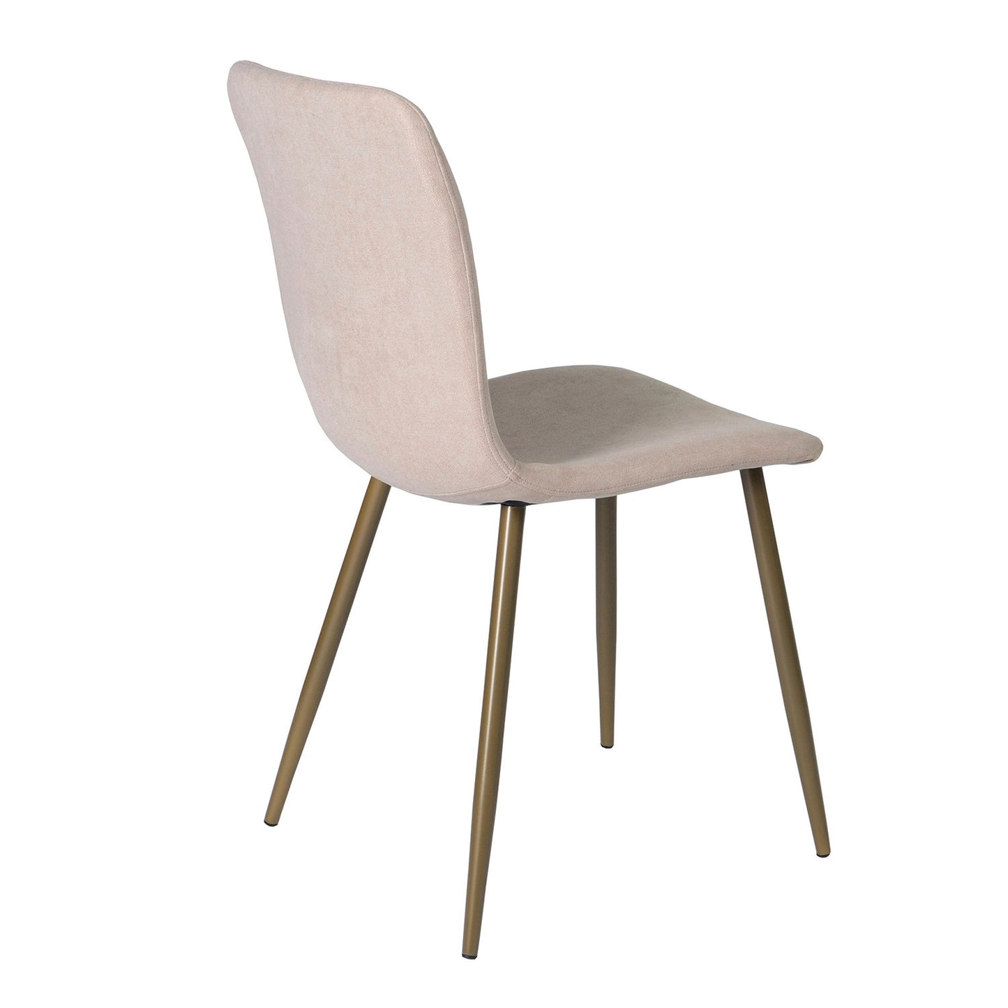 HOMEMAKE FURNITURE Sillas de Comedor de 4 Piezas Patas Doradas de Metal de Estilo Moderno Cómodas y Duraderas Adecuadas para la Sala de Estar de la Cocina del Hogar (Beige)